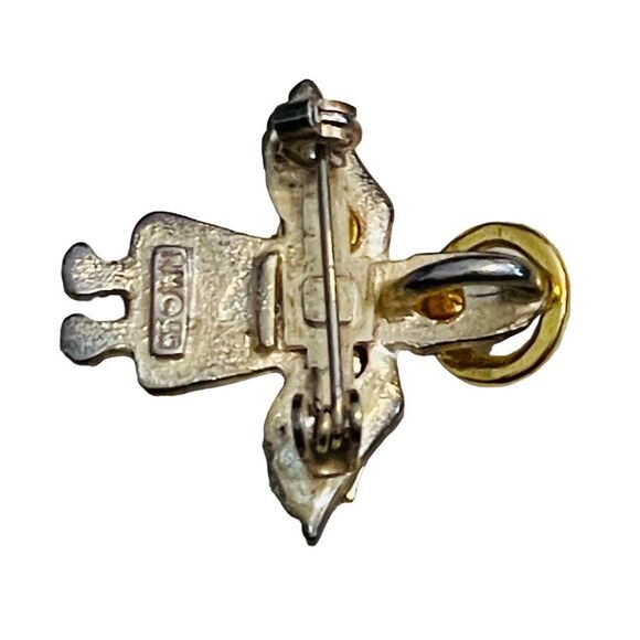 10/$25🦋 Vintage IMO 1995 Silver & Gold Two-Tone Guardian Angel Pin - Picture 12 of 14